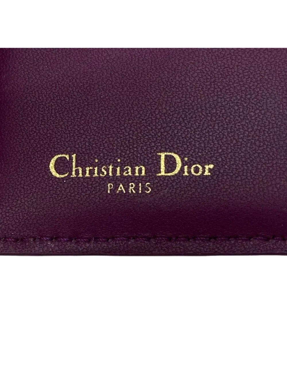 Dior Bifold Wallet Lucaro Purple Leather